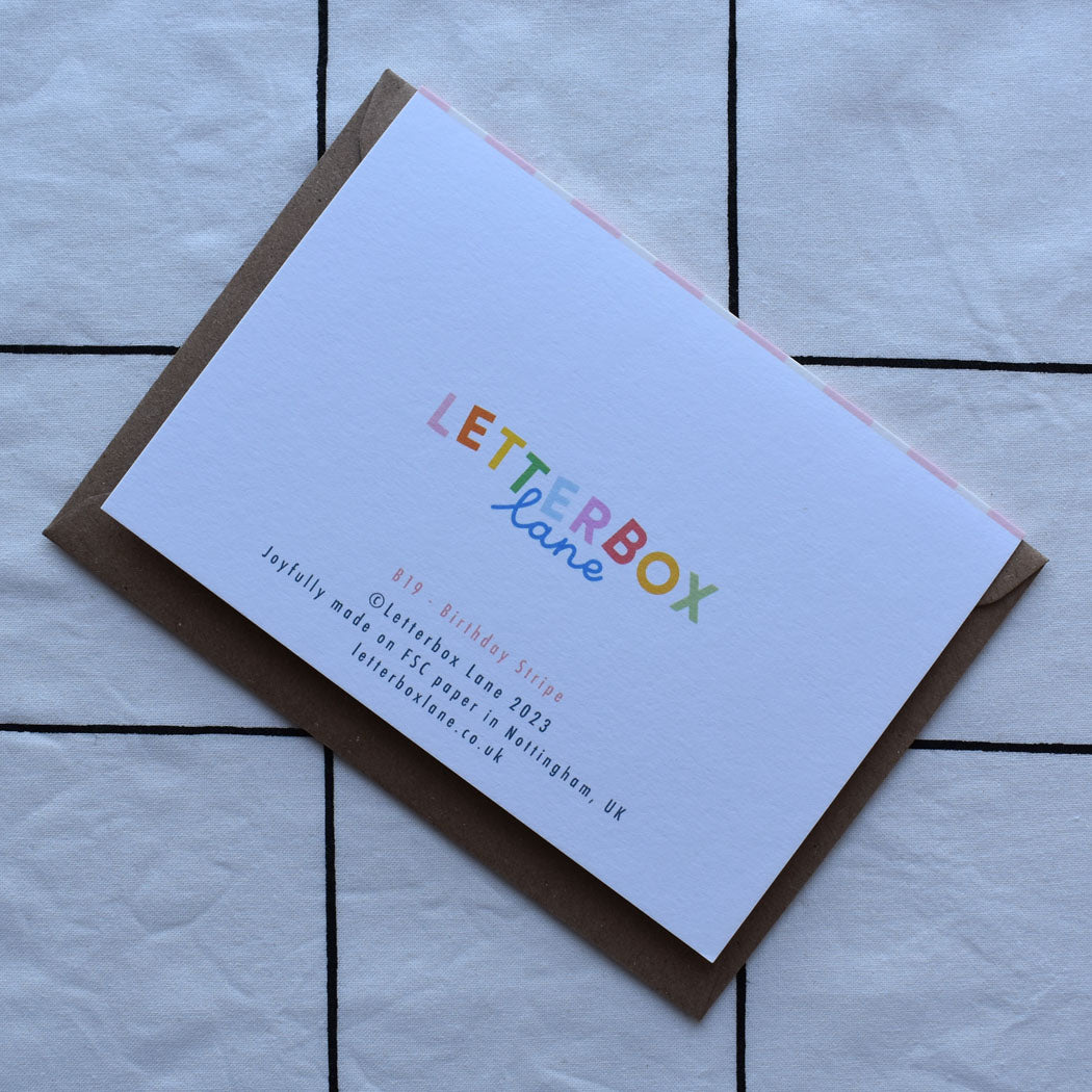 Birthday Stripe Card