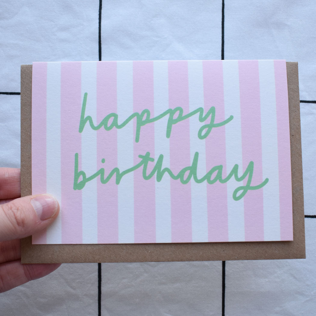 Birthday Stripe Card