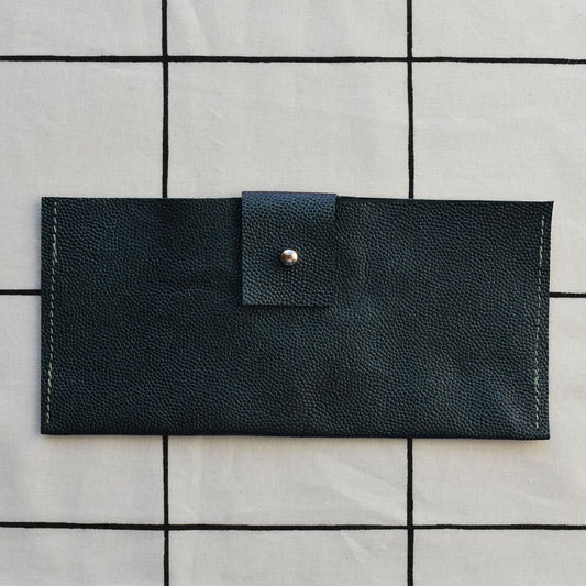 Discontinued Teal Leather Glasses Pouch