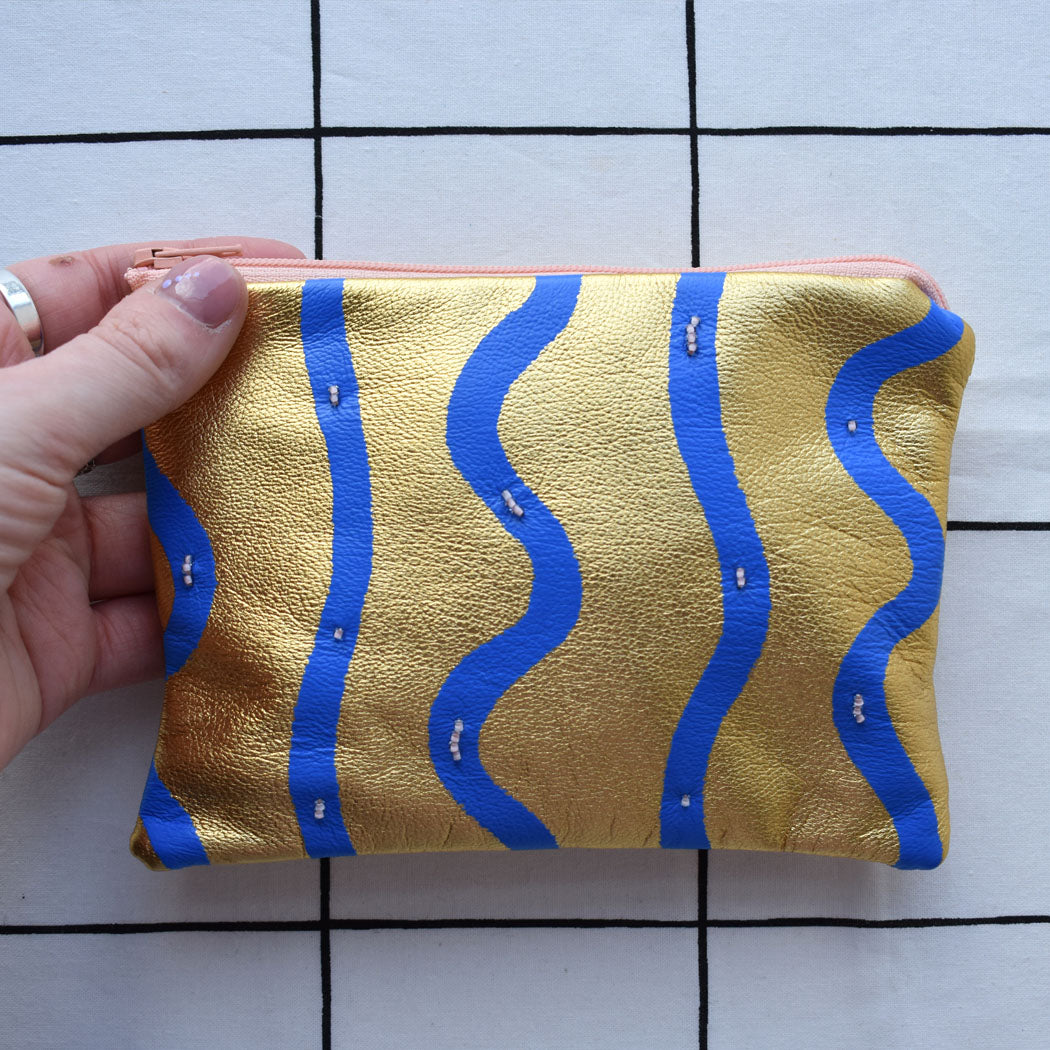 Wave Embellished Pouch