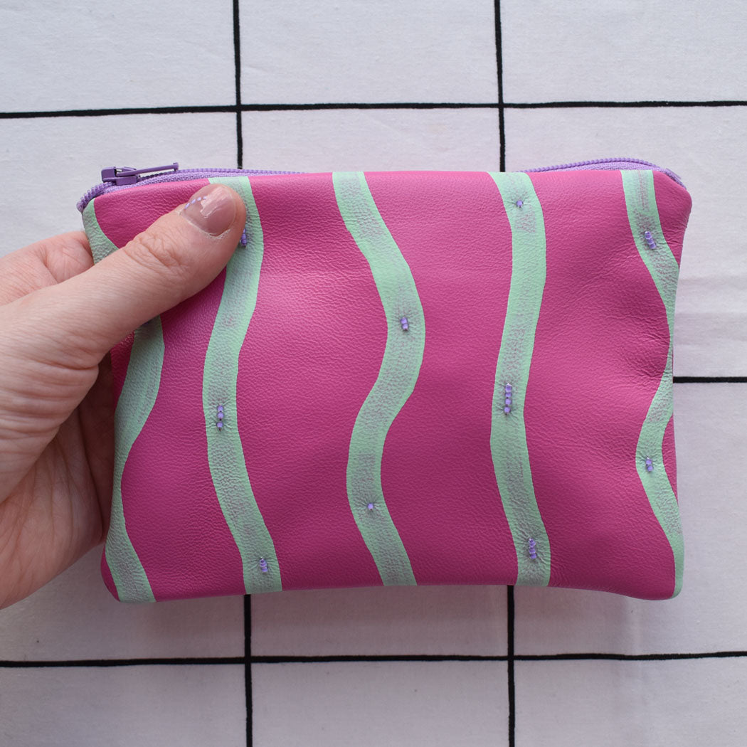 Wave Embellished Pouch